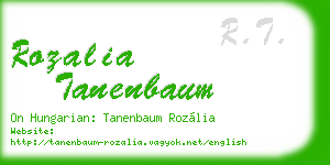 rozalia tanenbaum business card